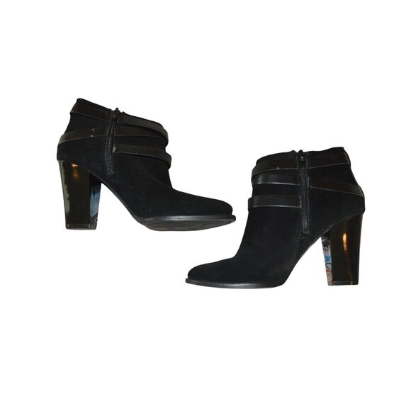 INC International Concepts Black Jaydie Boots Women's Size 7.5 Leather Buckles - Picture 7 of 11